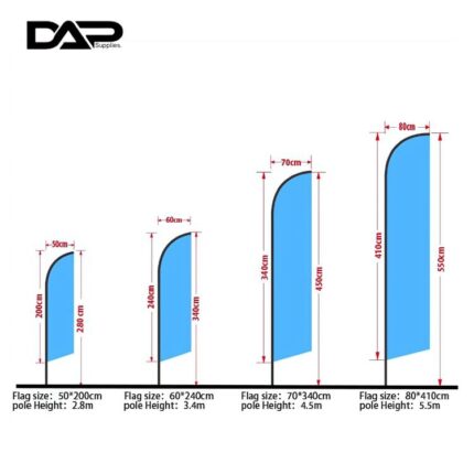 Custom Feather Flags for Indoor & Outdoor Events | Promotional Advertising Banners with Designed Logo | DAP Supplies