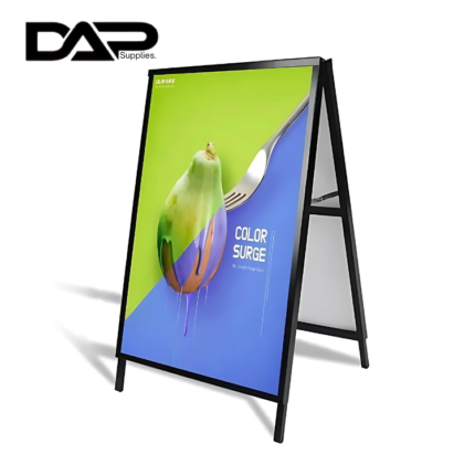DAP Supplies Portable Iron Flip Cover Poster Stand | A-Board Pavement Sign | Single & Double-Sided Display