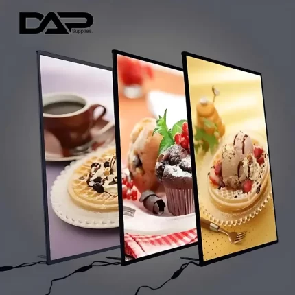 DAP Supplies Aluminum LED Light Box for Menu and Poster Display
