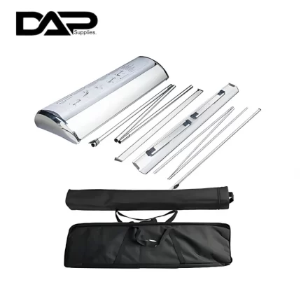 DAP Supplies Heavy Duty Broad Base Roll-Up Banner Stand for Professional Displays
